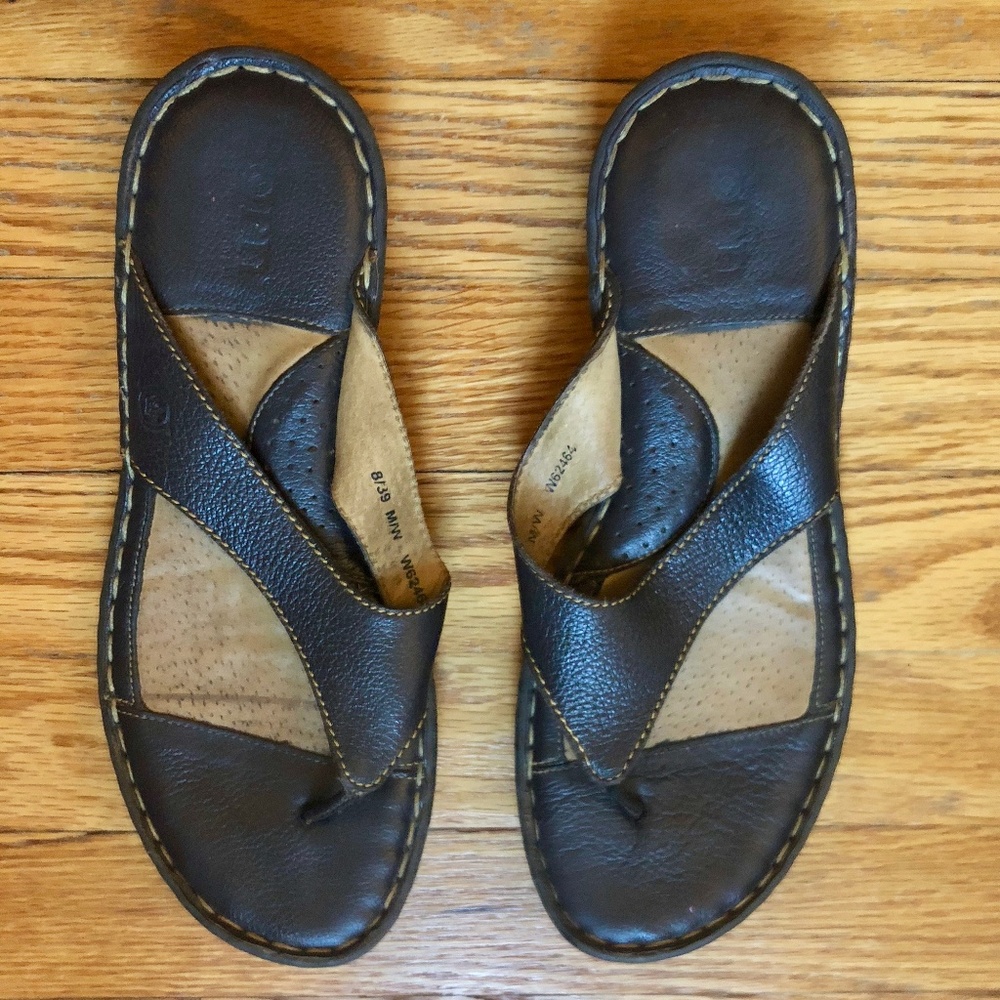 Soft as a Pillow Leather Flip Flops